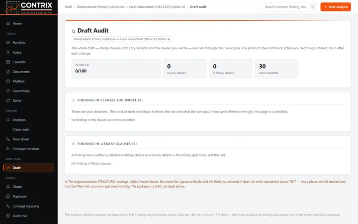 Draft audit